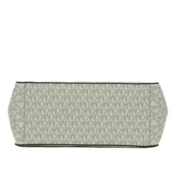 NEW! Michael Kors Large Jet Set Travel Tote Handbag Signature Vanilla Gold Chain - Picture 9 of 16